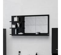 vidaXL Specchio da Bagno Nero 90x10,5x45 cm in Legno Multistrato