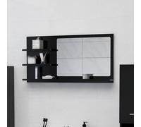 vidaXL Specchio da Bagno Nero 90x10,5x45 cm in Legno Multistrato