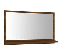 vidaXL Specchio da Bagno Rovere Marrone 60x10,5x37cm Legno Multistrato