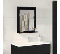 vidaXL Specchio da bagno Rovere nero 50 x 12 x 60 cm Legno multistrato