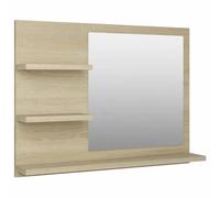 vidaXL Specchio da Bagno Rovere Sonoma 60x10,5x45 cm Legno Multistrato