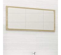 vidaXL Specchio da Bagno Rovere Sonoma 80x1,5x37 cm Legno Multistrato