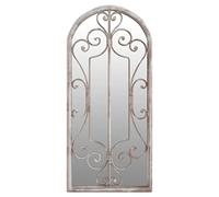 vidaXL Specchio da Giardino Sabbia 100x45 cm in Ferro per Uso Esterno