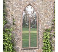 VidaXL Specchio da Giardino Sabbia 100x45 cm in Ferro per Uso Esterno