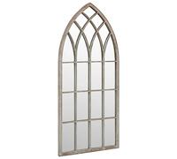 vidaXL Specchio da Giardino Sabbia 70x30 cm in Ferro per Uso Esterno