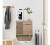 vidaXL Specchio da Parete 40x90 cm Vetro Ovale
