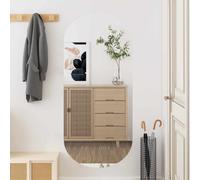 vidaXL Specchio da Parete 45x100 cm Vetro Ovale
