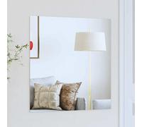 vidaXL Specchio da Parete Quadrato 60 x 60 cm Vetro temperato, Specchio Moderno per Il Bagno, Decorazione Elegante da Parete, Vetro temperato Senza Cornice, Pezzo Riflettente Minimalista
