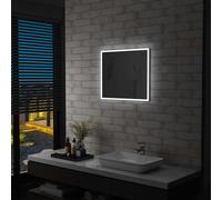 vidaXL Specchio da Parete a LED per Bagno 60x50 cm