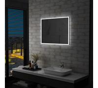 vidaXL Specchio da Parete a LED per Bagno 80x60 cm