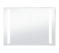 vidaXL Specchio da Parete a LED per Bagno con Adattatore Elegante Moderno Decorazione Casa Specchiera Arredi Bagno 100x60cm Vetro e Alluminio