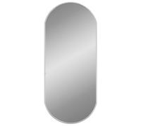 vidaXL Specchio da Parete Argento 70x30 cm Ovale