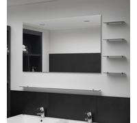 vidaXL Specchio da Parete con 5 Mensole Argento 100x60 cm