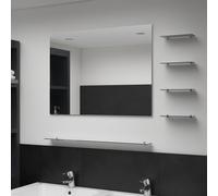 vidaXL Specchio da Parete con 5 Mensole Argento 80x60 cm
