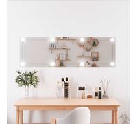 vidaXL Specchio da Parete con Luci LED 30x100 cm Vetro Rettangolare