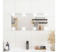 vidaXL Specchio da Parete con Luci LED 30x60 cm Vetro Rettangolare