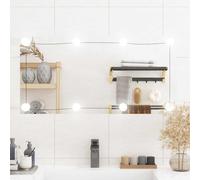 vidaXL Specchio da Parete con Luci LED 40x80 cm Vetro Rettangolare
