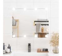 vidaXL Specchio da Parete con Luci LED 50x60 cm Vetro Rettangolare
