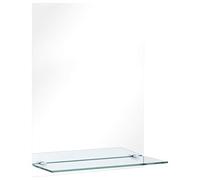 vidaXL Specchio da Parete con Mensola 30x50 cm in Vetro Temperato