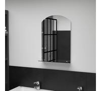 vidaXL Specchio da Parete con Mensola Specchiera da Muro con Ripiano Decorazioni per la Casa Accessori Decorativi 40x60 cm in Vetro Temperato