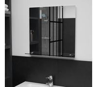 vidaXL Specchio da Parete con Mensola 50x50 cm in Vetro Temperato