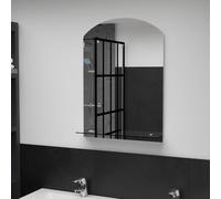 vidaXL Specchio da Parete con Mensola 50x70 cm in Vetro Temperato