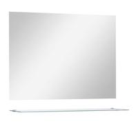 vidaXL Specchio da Parete con Mensola 80x60 cm in Vetro Temperato