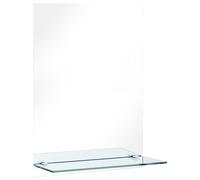 vidaXL Specchio da Parete con Mensola Specchiera da Muro con Ripiano Decorazioni per la Casa Accessori Decorativi 40x60 cm in Vetro Temperato