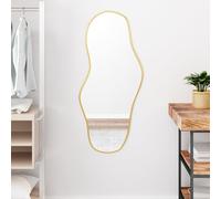 vidaXL Specchio da Parete Dorato 100x45 cm