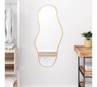 vidaXL Specchio da Parete Dorato 100x45 cm