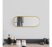 vidaXL Specchio da Parete Dorato 40x15 cm Ovale