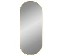 vidaXL Specchio da Parete Dorato 70x30 cm Ovale