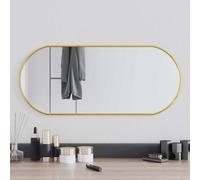 vidaXL Specchio da Parete Dorato 70x30 cm Ovale