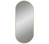 vidaXL Specchio da Parete Dorato 80x35 cm Ovale