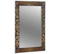 vidaXL specchio da parete Marrone Noce 70 x 50 cm Rettangolare