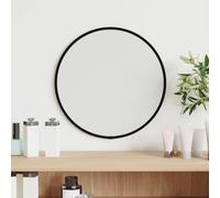 vidaXL Specchio da Parete Nero Ø 30 cm Rotondo