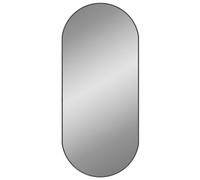 vidaXL Specchio da Parete Nero 100x45 cm Ovale