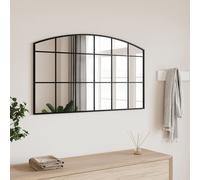 vidaXL Specchio da Parete Nero 100x60 cm Arco in Ferro