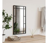 vidaXL Specchio da Parete Nero 30x60 cm Rettangolare in Ferro