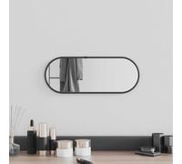 vidaXL Specchio da Parete Nero 40x15 cm Ovale