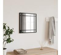 vidaXL Specchio da Parete Nero 40x40 cm Quadrato in Ferro