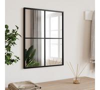 vidaXL Specchio da Parete Nero 40x50 cm Rettangolare in Ferro