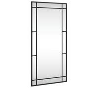 vidaXL Specchio da Parete Nero 40x80 cm Rettangolare in Ferro