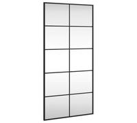 vidaXL Specchio da Parete Nero 50x100 cm Rettangolare in Ferro