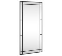 vidaXL Specchio da Parete Nero 50x100 cm Rettangolare in Ferro