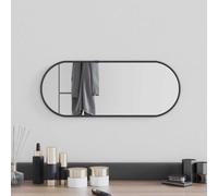 vidaXL Specchio da Parete Nero 50x20 cm Ovale
