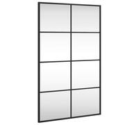 vidaXL Specchio da Parete Nero 50x80 cm Rettangolare in Ferro