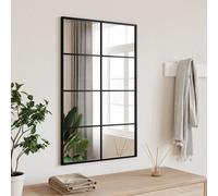 vidaXL Specchio da Parete Nero 50x80 cm Rettangolare in Ferro