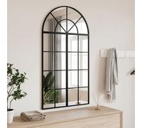 vidaXL Specchio da Parete Nero 60x110 cm Arco in Ferro