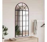 vidaXL Specchio da Parete Nero 60x130 cm Arco in Ferro